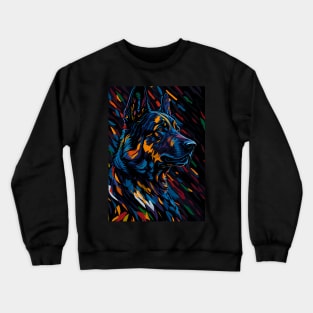 Abstract German Shepherd Crewneck Sweatshirt